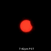 A partial Solar eclipse as viewed from just outside of McChord AFB, Tacoma, WA