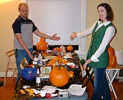 Gavin and Holly presenting the mess